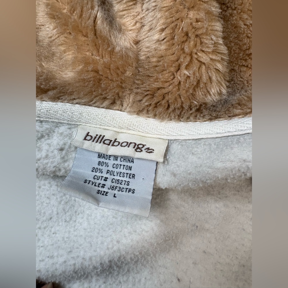 Y2K Billabong Fur Lined Hood Jacket Size Large - Picture 7 of 9